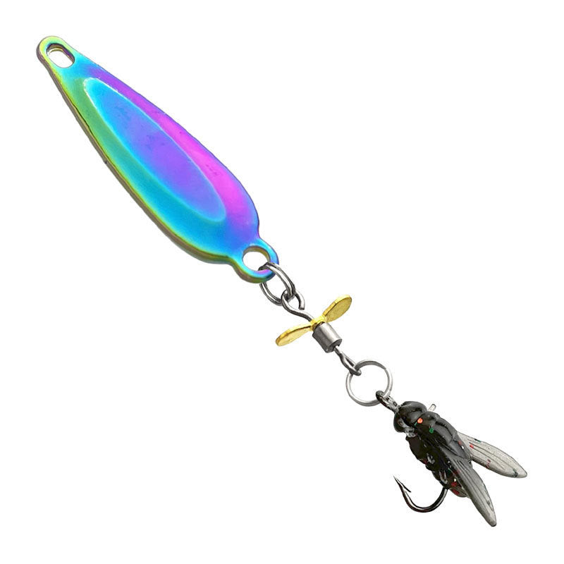 🎣Innovativ design - metallpropeller fluga falsk beteskrok💪