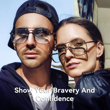 Retro Gradient Sunglasses with UV400 Protection