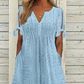 👗 50 % RABATT NU! 🌸Elegant V-ringad klänning med urtagning för kvinnor
