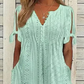 👗 50 % RABATT NU! 🌸Elegant V-ringad klänning med urtagning för kvinnor