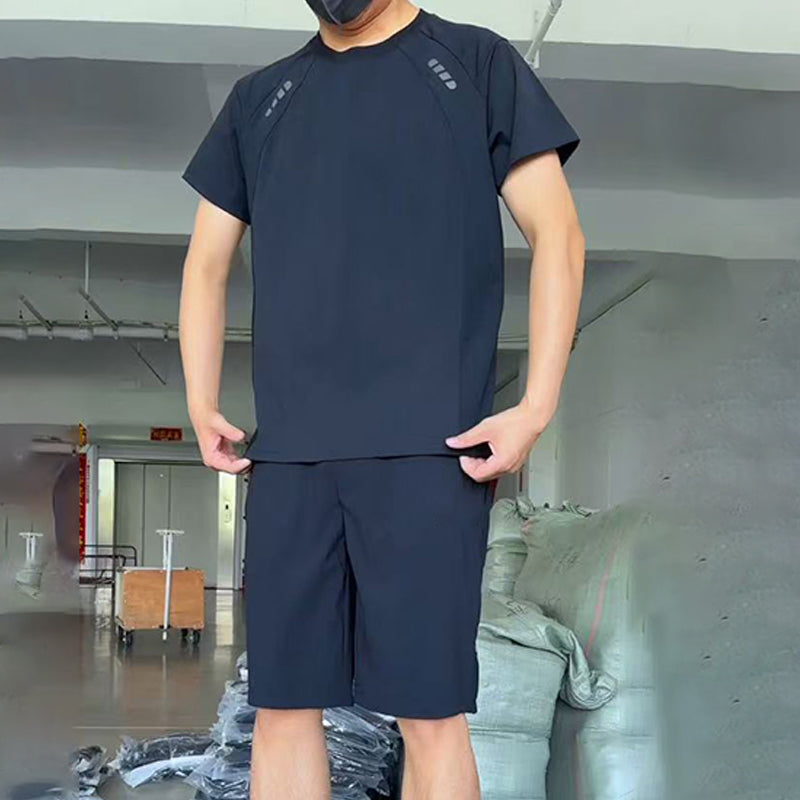 🔥Män Lätt Casual T-Shirt Shorts 2-delad uppsättning
