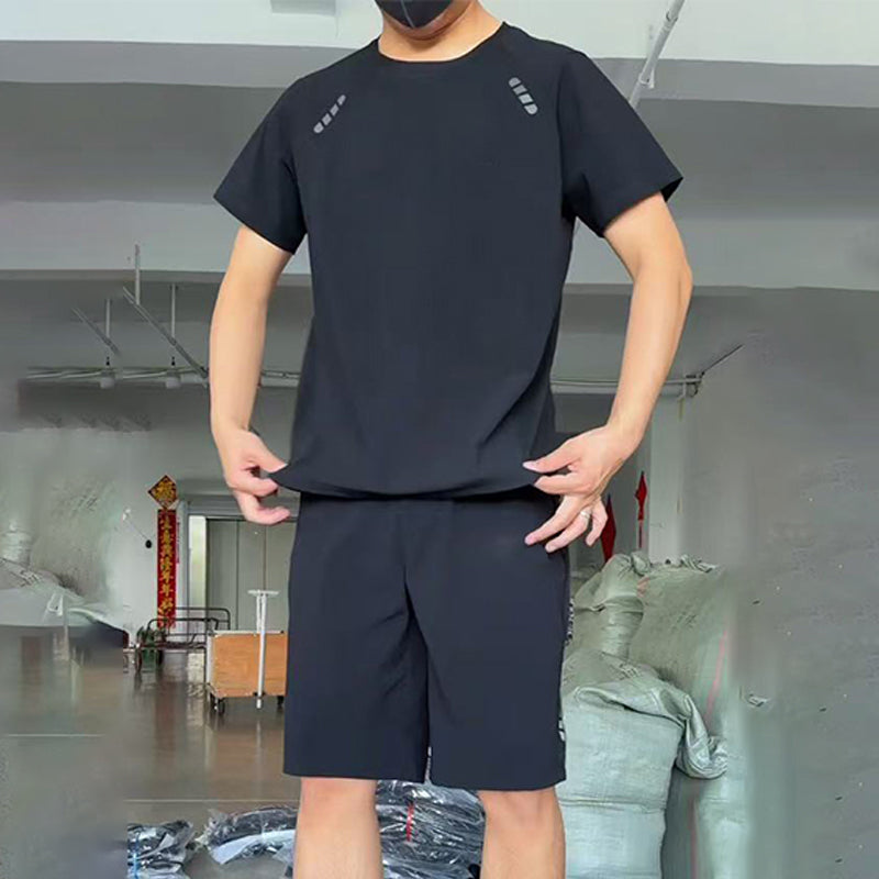🔥Män Lätt Casual T-Shirt Shorts 2-delad uppsättning