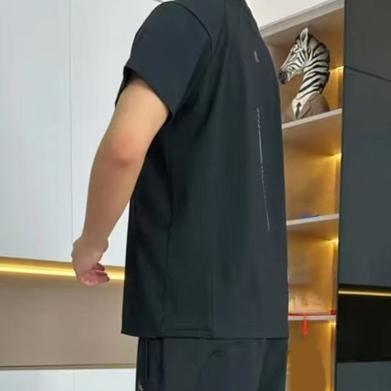 🔥Män Lätt Casual T-Shirt Shorts 2-delad uppsättning