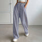 👖 50% RABATT! ✨ Dambyxor med Vertikala Ränder – Slimmande Effekt, Bekväm Passform & Perfekt För En Elegant Look 🌸