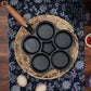 Stekpanna i Gjutjärn Non-stick för Ägg med 4- eller 5-fack