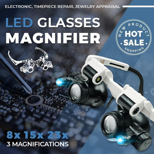 LED-glasögonförstoringsglas 8x 15x 23x (🔥Hot sale 🔥50% OFF)