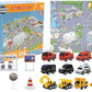 🎁🏗️ 50 % RABATT NU! 🚛 Byggfordon Adventskalender – 24 Överraskningar med Diecast-Modeller & Rolig Ingenjörslek 🎄✨