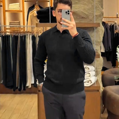 Herrens Casual Krage Stickad Tröja