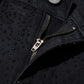 Smalpassade svarta jeans med strassdekorationer