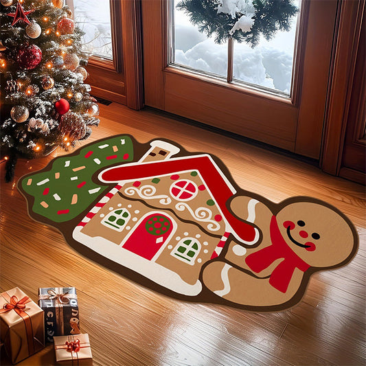 ⏳Tidsbegränsat 50 % rabatt⏰Dörrmatta med julpepparkaksgubbe🎄🎅