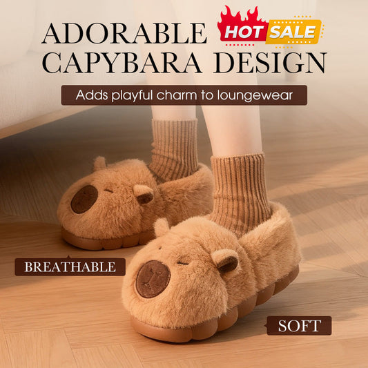 🎁HET REA 50 % RABATT🎁—🐾Varma, halkfria capybara-tofflor för inomhusbruk