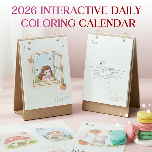 2026 Interaktiv daglig målarbokskalender