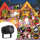 🎄 50% REA NU! 🔥 Roterande LED-julprojektor - 8 Festliga Mönster & Vattentät, Perfekt för Julpynt Utomhus ✨