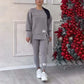 👚 50% RABATT NU! ✨ Avslappnat Set med Sweatshirt och Leggings för Kvinnor