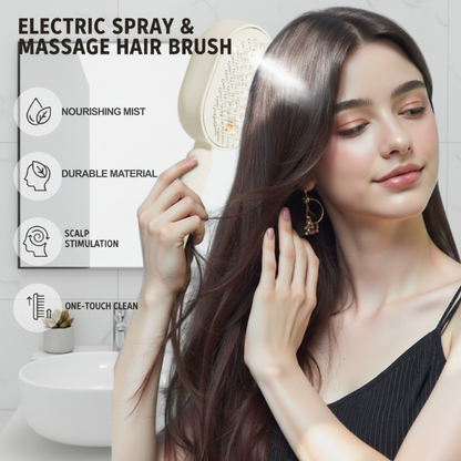 📢📢50 % rabatt!! ⏰ Elektrisk spray- och massagekam ✨🔥 Dubbelvård, rengöring med ett tryck