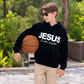 Trendig hoodie med glittrande paljetter och “JESUS is the Light“