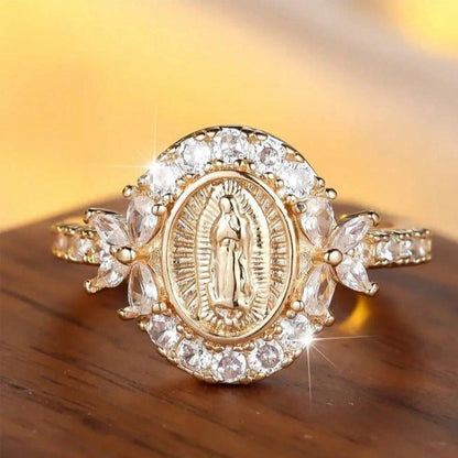 ✨🔥Elegant ring med Jungfru Maria-emblem💍