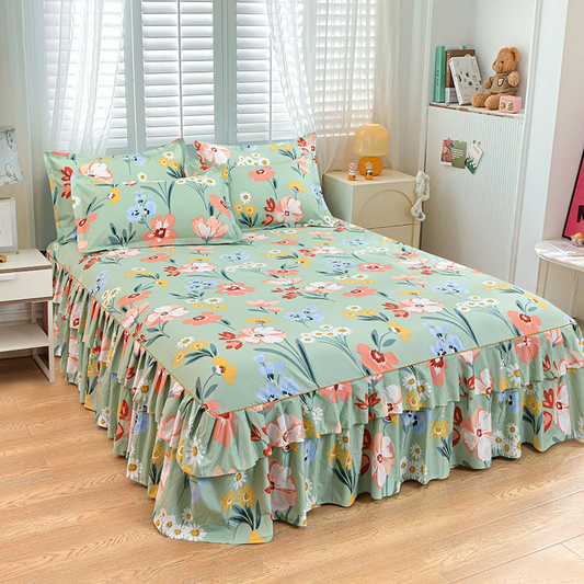 🌼3-delat set med volangkjol🛏️