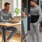 👕Herrträningsset med färgblock och huva👖
