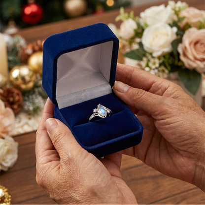 ✨Köp 1 Få 1 Gratis🔥Geometrisk Ovalring med Zirkoniainsatser💍