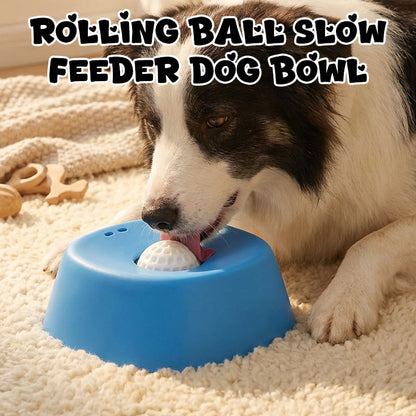 🐶 50% RABATT NU!🐾 Roll-N-Lick Hund Skål – Rullande Boll Långsam Matning – Anti-Slukning & Mental Stimulering – Säker ABS Godis Dispenser 🥣