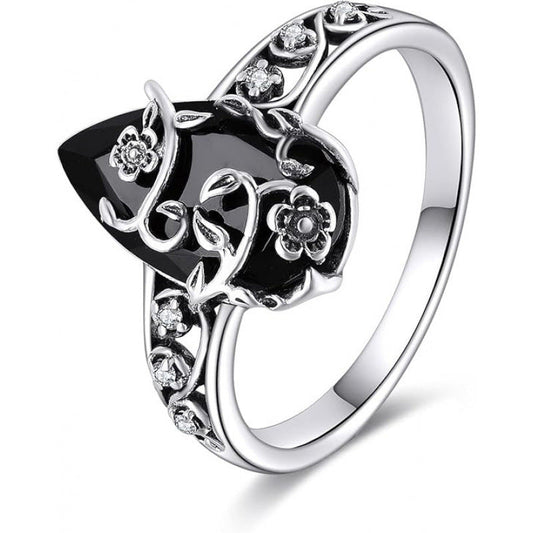 Bohemisk vintage ring med blommönster