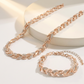 💎 50% RABATT NU! ✨ Justerbart Strass Blad Länk Halsband & Armband Set – Elegant Design, Gnistrande Kristaller & Perfekt Present 🍃