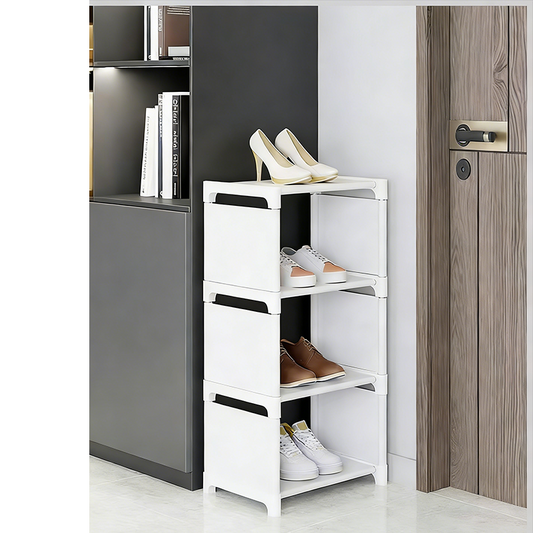 👠 50% RABATT! 🚪 Vertikal Shoe Rack för Ingång – Utrymmesbesparande, Stabil Metallram & Enkel Montering 👟
