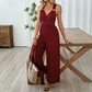 V-ringad Jumpsuit med Vida Ben och Ringdetalj