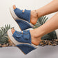 Lässiga jeansplattform-sandaler för kvinnor 👡✨