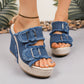 Lässiga jeansplattform-sandaler för kvinnor 👡✨