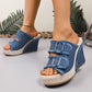 Lässiga jeansplattform-sandaler för kvinnor 👡✨