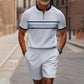 Herrars Kvartklingsskjorta & Shorts Set