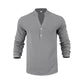 🔥🎁Nyhet 50 % RABATT🔥Avslappnad Henley-t-shirt för män