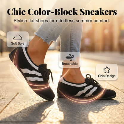 👟 60% RABATT! 🔥 Dam Retro Vågrandig Snörningssneakers – Stilren Design, Bekväm Passform & Perfekt För En Trendig Look 🌸
