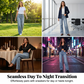 Kvinnors hövmidjade raka jeans
