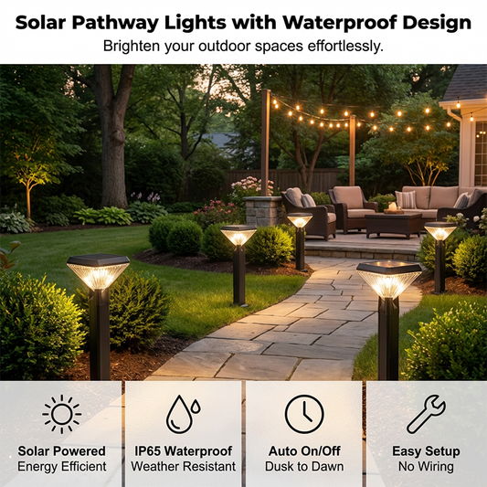 💡 50% RABATT! ☀️ Solcellsdrivna Vattentäta Trädgårdsljus – Automatisk Tändning, Energisnål & Perfekt För Uteplats & Gångväg 🏡