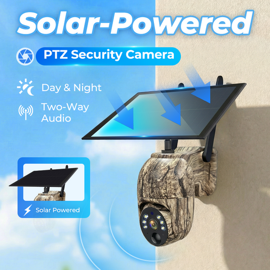 Solcellsdriven PTZ-säkerhetskamera
