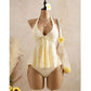 Tankini-set med peplum och halterneck för dame