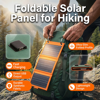 Portable Solar Panel with USB Charging
