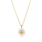 🌻 50% RABATT NU! ✨ Solros Hängsmycke Halsband för Kvinnor – Glittrande Kubisk Zirkonia, Lättvikt & Hållbar Guldton Finish 💛