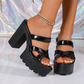 👡 50% RABATT! 💃 Dam Chunky Klacksandaler med Plattform – Bekväm, Stabil & Perfekt För En Trendig Sommarlook ☀️