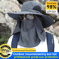 Vandringshatt med UPF 50+ – bred brätte, avtagbar ansiktsmask & ventilationshål ⛰️🧢
