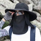 Vandringshatt med UPF 50+ – bred brätte, avtagbar ansiktsmask & ventilationshål ⛰️🧢