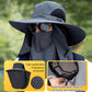 Vandringshatt med UPF 50+ – bred brätte, avtagbar ansiktsmask & ventilationshål ⛰️🧢