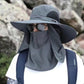 Vandringshatt med UPF 50+ – bred brätte, avtagbar ansiktsmask & ventilationshål ⛰️🧢