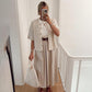 🌸 50 % RABATT NU! 🌸 Kort Knappkofta Dam | Lätt & Elegant Rundhalsad Stickad Topp ✨👚