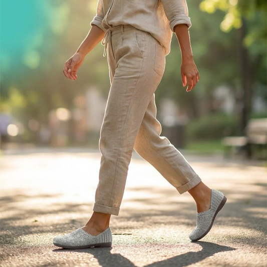 🔥 50% RABATT! 🔥Andningsbara, vävda slip-on-ballerinaskor för dam