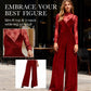 2-Delat Set med Sammet Jumpsuit & Spetstopp