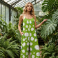 💮Dam Blommig Jumpsuit med Vida Ben